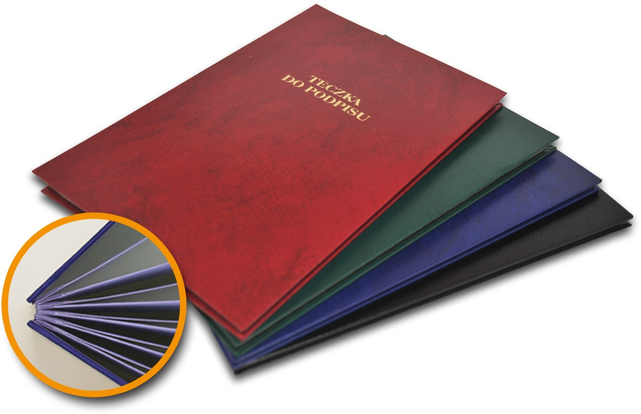 Teczka do podpisu 12k. granatowa Barbara